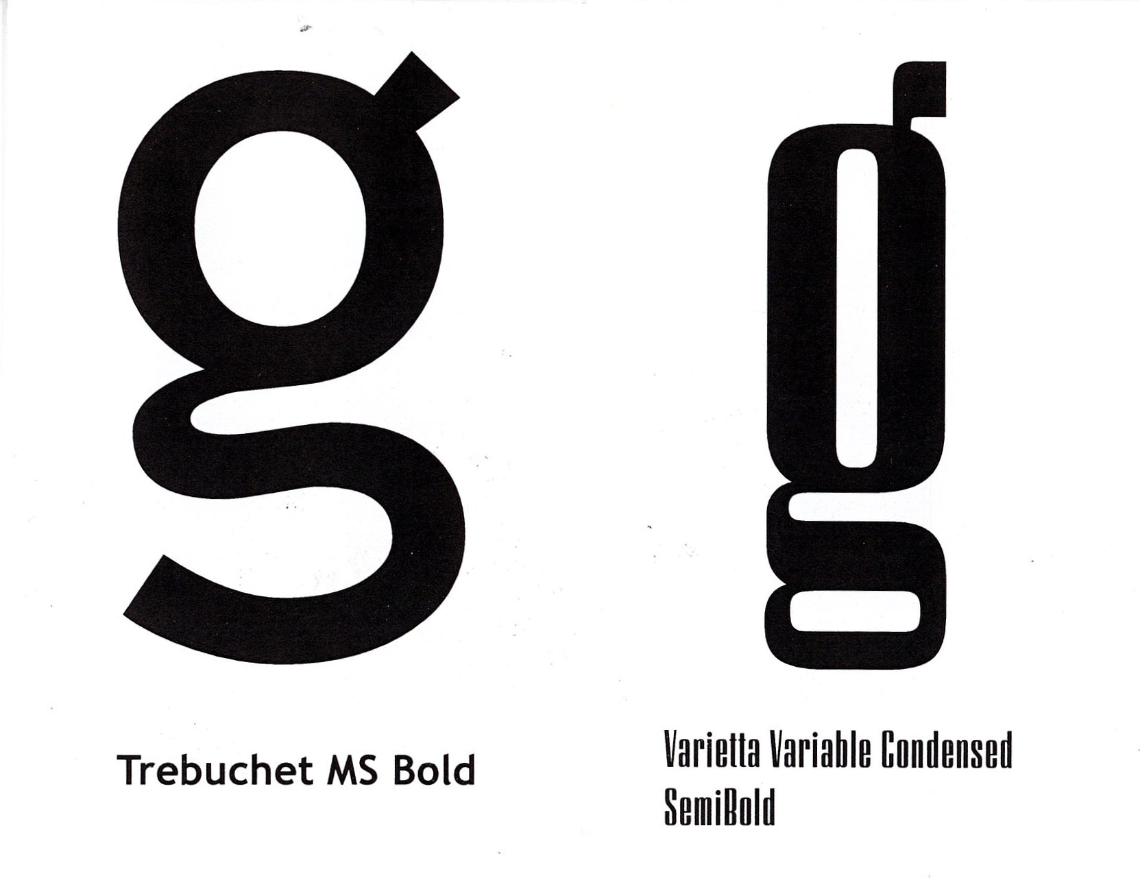 middle spread of zine titled my favorite g's trbuchet ms bold and varietta variable condensed semi bold